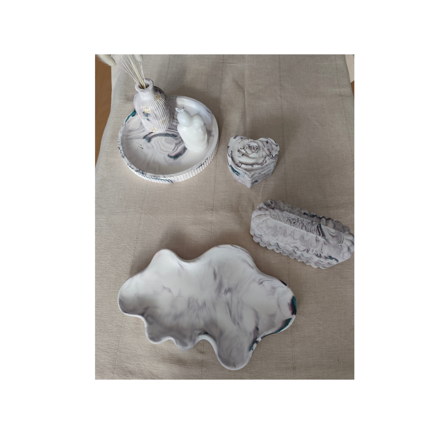 Bandeja Nube Mármol L — AIKO